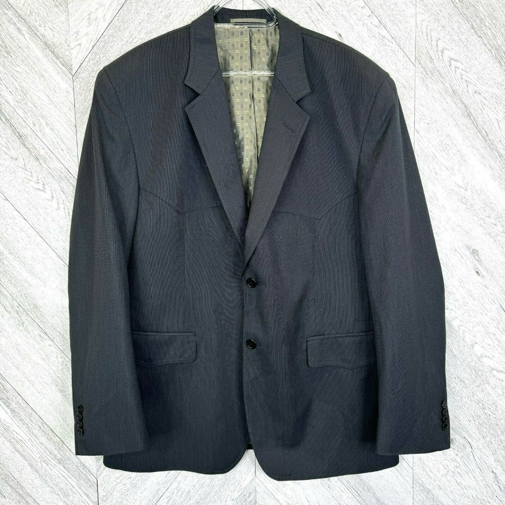 Vintage Dallas Pantofino Blazer Jacket Mens Size 42r Western Sport Coat Gray